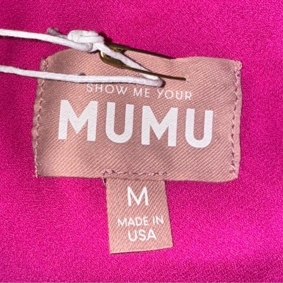 Show Me Your Mumu Jasmine Halter Mini Dress Women's Size M Hot Pink NWT - Picture 6 of 8